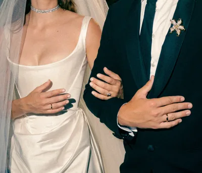 Bride Wears Engagement Ring First in Defiance of Wedding Tradition