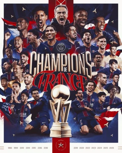 PSG Secure 14th Ligue 1 Title With 2-0 Win Over Lens