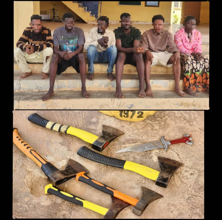 Six suspected cultists arrested in Ondo with axes, charms, confraternity items