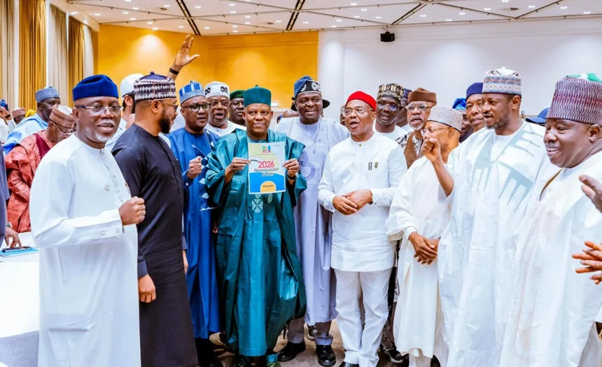 Vice-President Shettima submits Tinubu’s re-election forms amid APC governors’ show of support