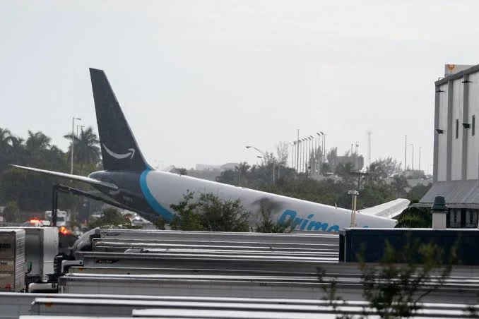 Five dead after Amazon cargo plane crashes into vehicles at Miami airport