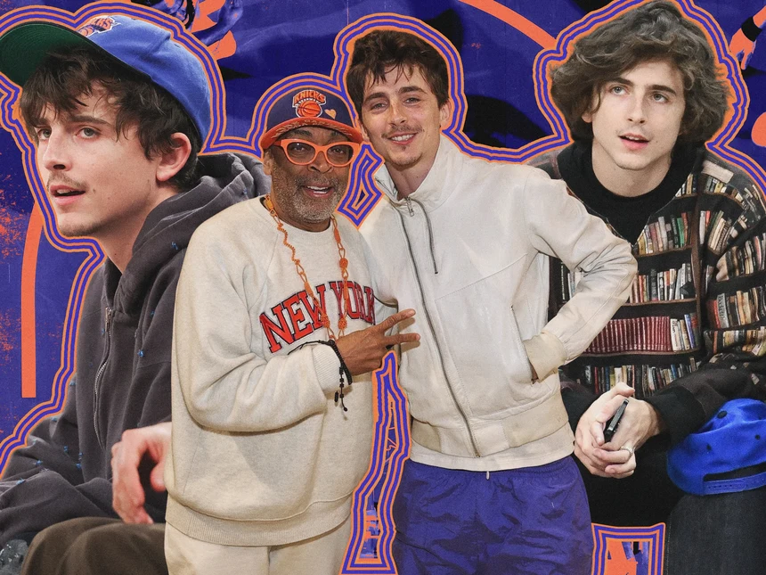 This Is Everything Timothée Chalamet Has Ever Worn to a Knicks Game