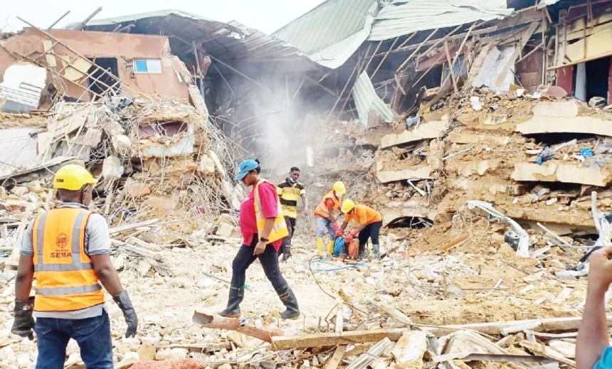 Two dead, three rescued in Anambra hostel collapse near Federal Polytechnic Oko
